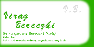 virag bereczki business card