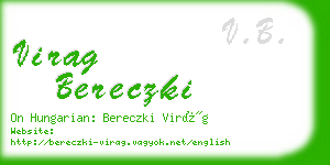 virag bereczki business card